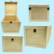 Unfinished Wood Crate Style Box with Hinged Lid for Arts, Crafts, Hobbies, and Home Storage - 10.60" x 10.60" x 10.60" in Inches